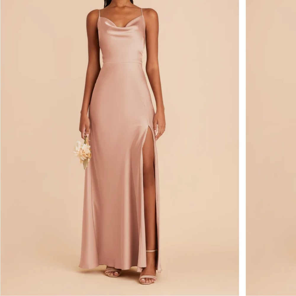 Satin Long Black Tie Dress